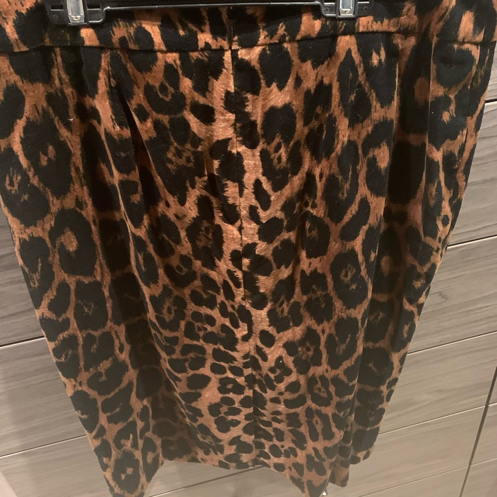 Animal print velvet skirt
